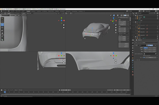 お知らせ 第56回 クルマモデリング 9 ボディのモデリング 8 が配信開始 Blenderでcgをはじめよう ゼロから学ぶ3dcg教室 ニュース Cgworld Jp