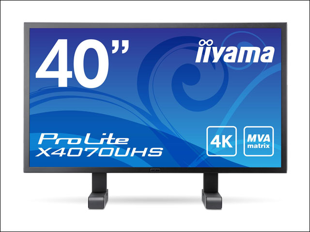 iiyama 4K Ultra HD（3840ｘ2160）解像度対応、40型ワイド液晶ディスプレイ「ProLite X4070UHS」発表（マウスコンピューター）