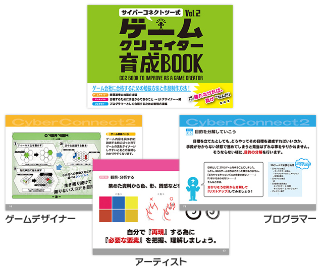 サイバーコネクトツー『CC2手帳2016』『サイバーコネクトツー式・ゲームクリエイター育成BOOK Vol.2』