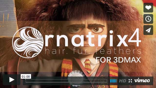 HairやFur表現向けの3ds Maxプラグイン「Ornatrix V4」リリース（Ephere）
