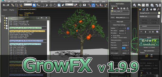 3ds Max向け植物モデリングプラグインの最新版、「GrowFX 1.9.9」リリース（Exlevel）