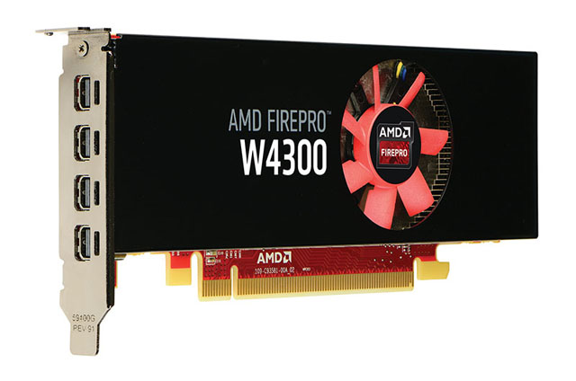 最新GPUチップ搭載。4画面出力、LowProfile対応グラフィックスボード「AMD FirePro W4300」が12月下旬にリリース（エーキューブ）