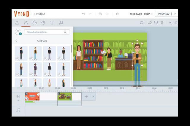 素材を組み合わせてビジネス向けアニメを短時間で作成、低コストで量産できるWebサービス「Vyond」を販売スタート（ウェブデモ）