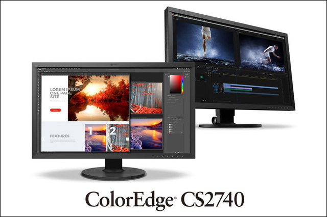 クリエイティブワーク市場向けに4K UHD表示対応の27型モニタ「ColorEdge CS2740」を発売（EIZO）
