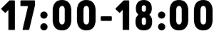 17:00~18:00