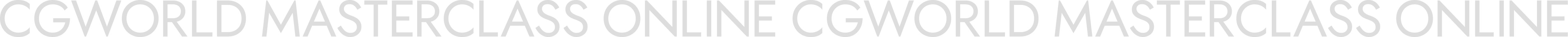 CGWORLD MASTERCLASS ONLINE